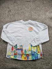Disneyland Its a Small World Spirit Jersey Shirt Mens 2XL White Long Sleeve