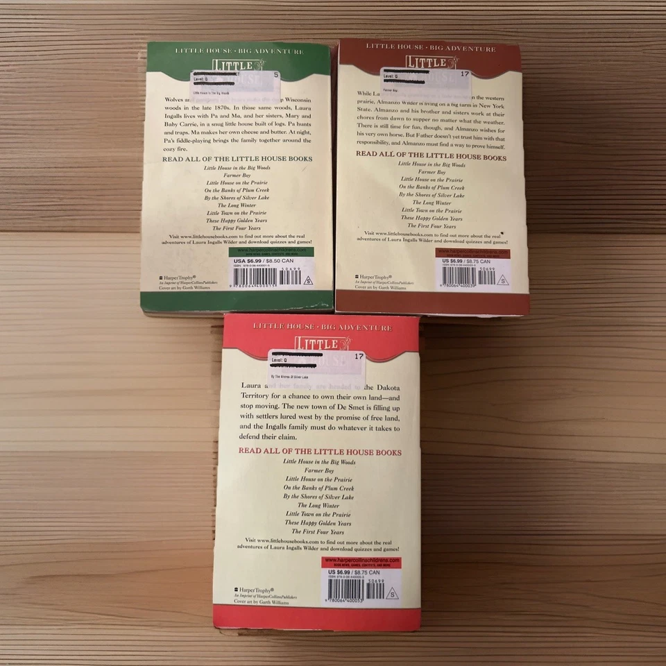 Laura Ingalls Wilder LITTLE HOUSE ON THE PRAIRIE SERIES Books Lot of 3 — 第 2/2 张图片