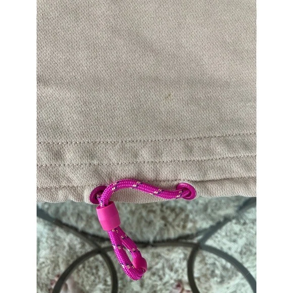 Nike Mujer Manga Corta Cuello Redondo Sudadera Top Marrón Claro Melocotón Talla M Foto 4 de 4