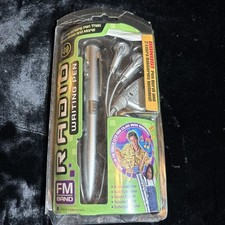 Vintage 2004 Innovage FM Scan Radio Writing Pen  Headphones Brand New Sealed