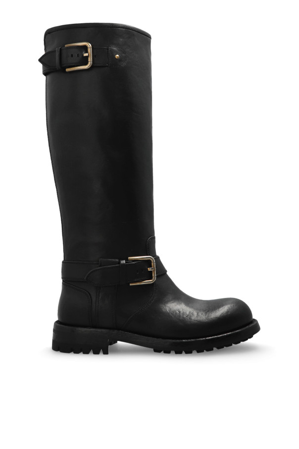 Dolce - Gabbana - Women - Leather boots - Black 349190₽