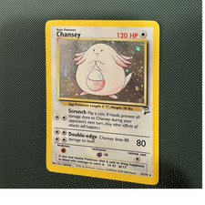 Pokémon Chansey 3/130 Base Set 2 Holo WOTC vintage Swirl! on eBay