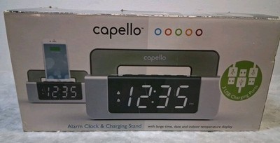 Capello Alram Clock & Charging Station Temp Display & 3 Extra Usb Ports