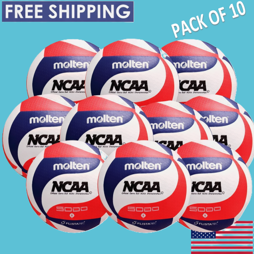 Molten V5M5000-3N Flistatec NCAA Volleyball Red/White/Blue PACK OF