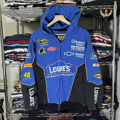 #ad #ad Vintage Nascar Men Jacket Small Long Sleeve Nascar Lowes Jimmie Johnson $47.50