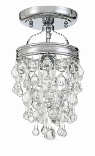 Crystorama Lighting Group 131_CEILING Calypso 7"W Semi-Flush - Chrome - Picture 12 of 12