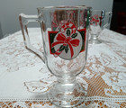 VTG Home Interiors & Gifts Clear Glass Candy Cane Christmas Mugs Set Of 4 — photo 3