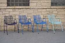 Set 4 Mid Century Modern Salterini Russell Woodard Sculptura Stacking Chairs