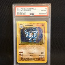 Machomei Basis Base Set Holo 8/102 1.Edition PSA 8 Near Mint Mint Pokemon German