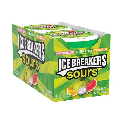 ICE BREAKERS Sour Fruit Mixed Flavored, 1.5 oz, Pack of 8, 4 BOX