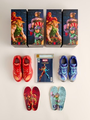 Size 9 - Marvel vs Capcom Kith Asics Gel-Nimbus 10.1 Iron Man vs Mega Man
