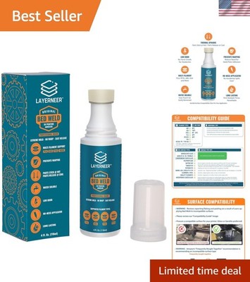 3D Printer Adhesive Glue Bed Weld , Strong Grip Reduces Warping for ABS, ASA,...
