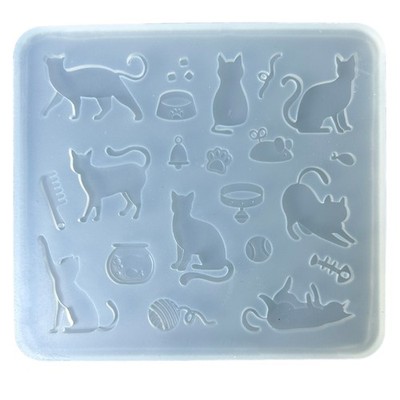 Candy Molds Cats Shape Clay Molds Silicone Texture Baking Accessories