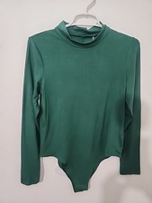 A New Day Women s Long Sleeve Seamless Bodysuit Green Saze L 4