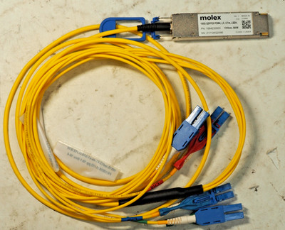 Molex 1064230003 100G QSFP28 PSM4 LC 2.7M LSZH Breakout Fiber Pigtail