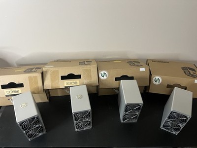 Goldshell Crypto Miners Bundle   2 LB Boxes + 2 CK Boxes w/ Power Cords