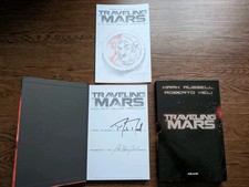 TRAVELING TO MARS KS Silver HC Slipcase SIGNED w/ Original Art Sketch Russell 