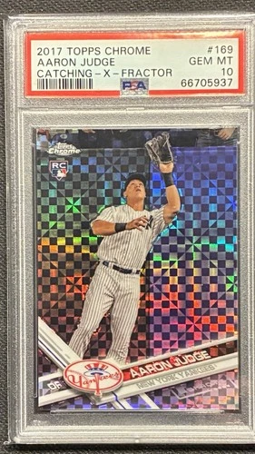 2017 Topps Chrome - Aaron Judge #169 X-Fractor (RC) PSA 10 NY Yankees MVP 💎🔥