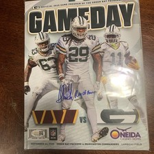 Sterling Sharpe Signed Lambeau Ring Of Honor Ceremony Game Day Program 9-11-25