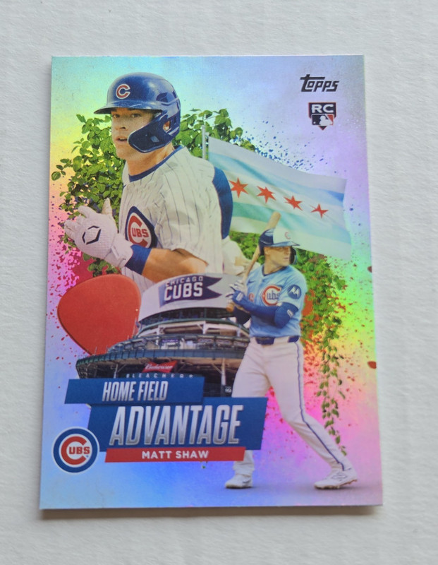 Topps 2025 Chrome Update Home Field Advantage HA-44 Matt Shaw RC Chicago Cubs