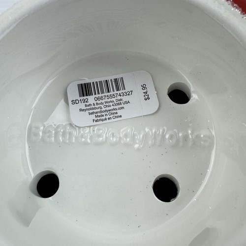 Bath & Body Works Snowman Glitter Ceramic Hand Soap Holder Christmas New RARE - Picture 7 of 10
