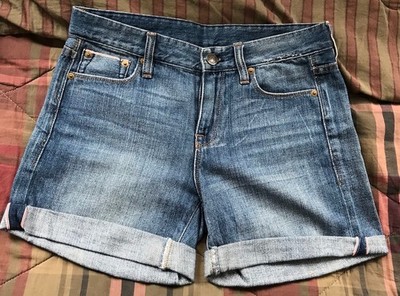J. Crew Damen Denim 100% Baumwolle Boyfriend Shorts Kurze Hose * Größe 25