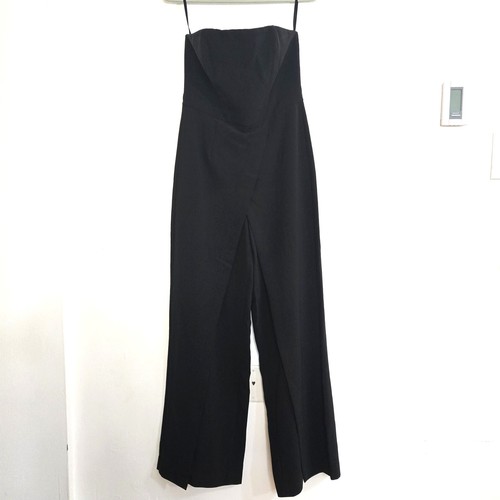 Neu White House Black Market neu mit Etikett trägerloser Overall mit Schlitz und weitem Bein Gr. 8 - Bild 2 von 13