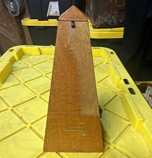 Seth Thomas Metronome de Maelzel Vintage Brown Wood Metal Mechanical Wind-Up