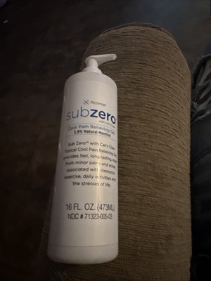 Sub Zero Cool Pain Relieving Gel 16 oz