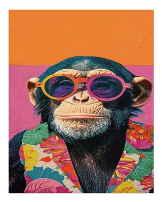 Colorful Monkey Wall Art Lebendige Pop Art Dekoration Affen Wandkunst