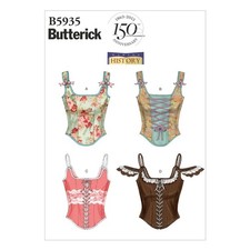 Butterick Patterns B5935 Misses' Corset Sewing AX5 4-6-8-10-12 , White