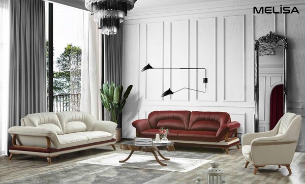 Luxus Garnitur Set Sofagarnitur 3+3+1 Sitzer Sofa Sofas Sessel Stoff 3Tlg. Sets-image