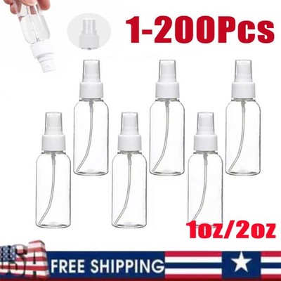 Portable Travel Spray Bottle Plastic Transparent Perfume Empty Atomizer-30/60ML
