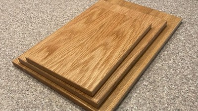 Red Oak Cutting Board, Multiple Sizes, Handmade, and Conditioned