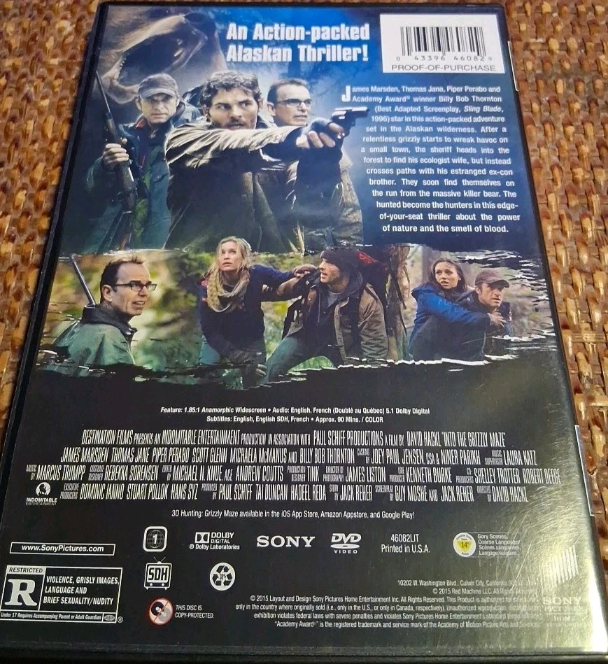 Into the Grizzly Maze 2015 DVD RARE OOP HTF Horror Animal Attack Thornton Jane - Image 2 of 3