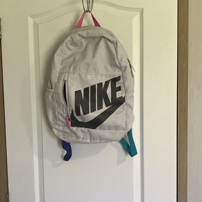 Nike 72 Backpack Gray Black Adjustable Straps Zip Closure Solid Outer Pockets
