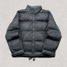 Gap Puffer Jacket Mens Small Down Fill Full Zip Nylon Coat, Black