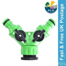 PLS Tap Hose 2 Way Splitter Connector Adaptor Pipe Garden Watering Caravan Camp