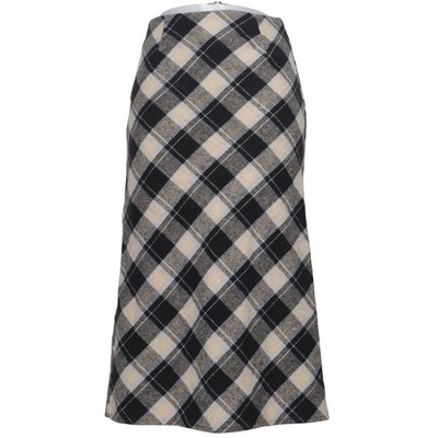 MSH, Maxirock, Größe: M, Schwarz/Beige, Karo, Tweed, Damen #D1m