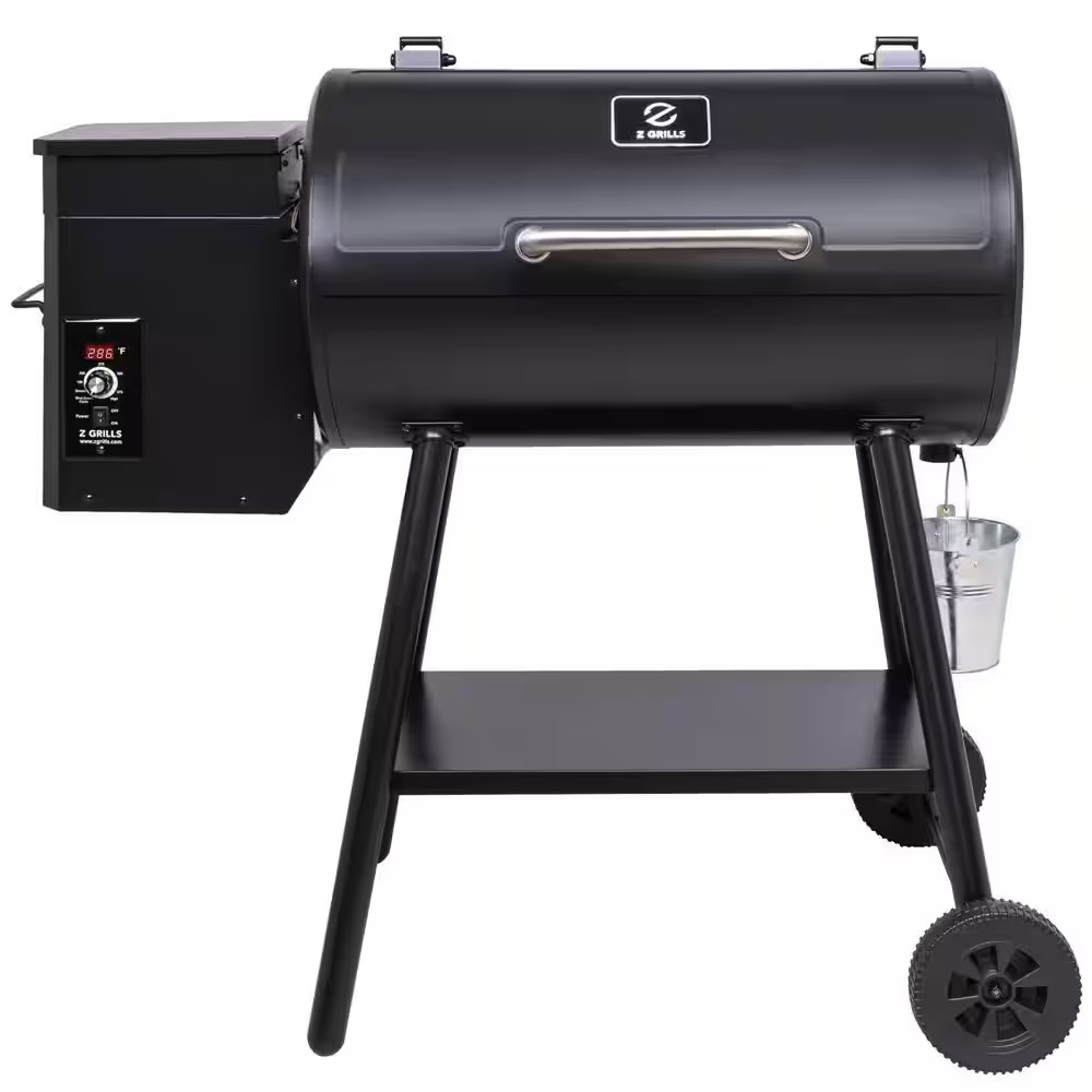 567 Sq. In. Wood Pellet Grill in Black with Auto Temperature