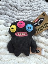 Fuggler Keyring Plush Keychain Funny Ugly Monster Collectible Figure BLUE BUTTON