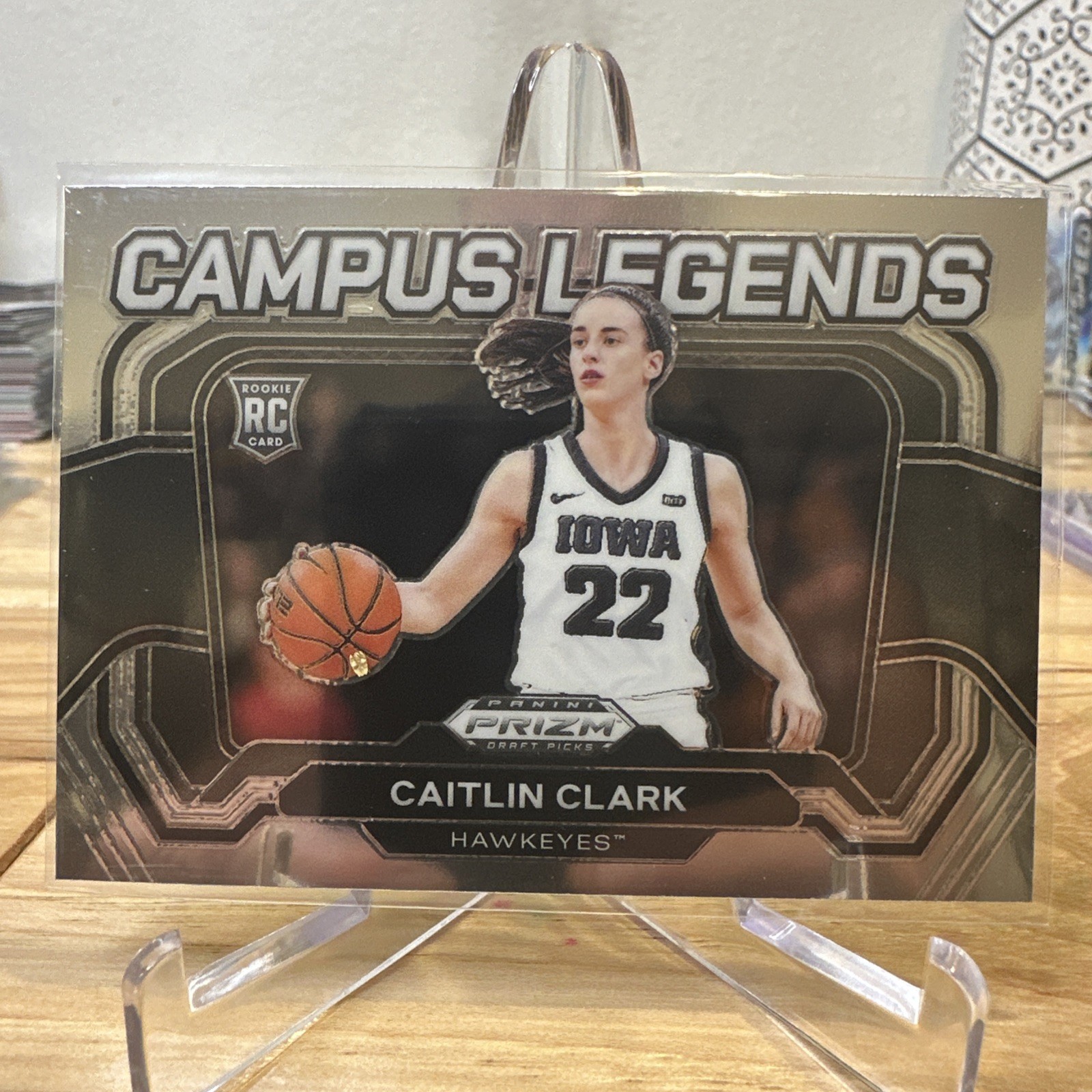 2024 Prizm Draft Picks Collegiate Caitlin Clark Campus Legends RC #5 Hawkeyes