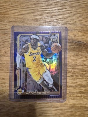 Jarred Vanderbilt Topps Chrome Holo Refractor /75 Lakers 64/75