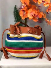 Ugg Australia Quinn Colorful Crochet Small Drawstring Bucket Bag