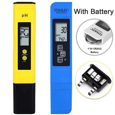 High Accuracy TDS Meter Digital Water Tester Digital 0-14 PH Meter Tester 0-9990