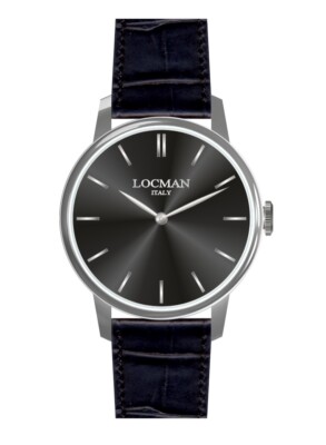 0251V01-00BKNKPK Locman 1960 Unisex Uhr Schwarzes Zifferblatt Gehäuse Accia...