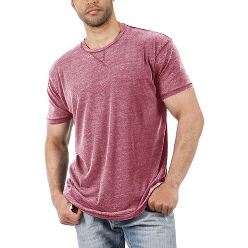 Sommer T-Shirt Herren Rundhals Einfarbig Freizeit Kurzarm Locker T Shirt Blusen - Bild 40 von 48