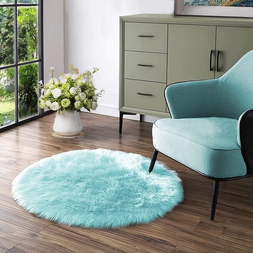 Latepis Faux Fur Sheepskin Area Rugs Soft Shaggy Carpet for Living Room Bedroom - Picture 109 of 219