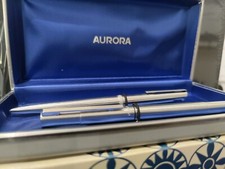 Parure due penne in acciaio Aurora Auretta, a sfera + stilografica