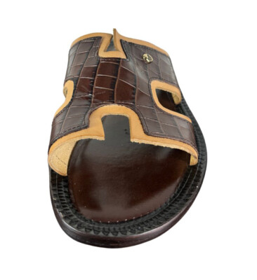 Bosco Brown Leather Italian Sandals Mens Genuine Leather  display picture 1